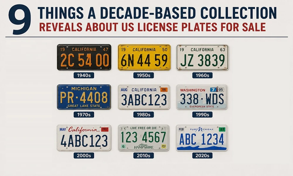 9 Things a Decade-Based Collection Reveals About US License Plates for Sale